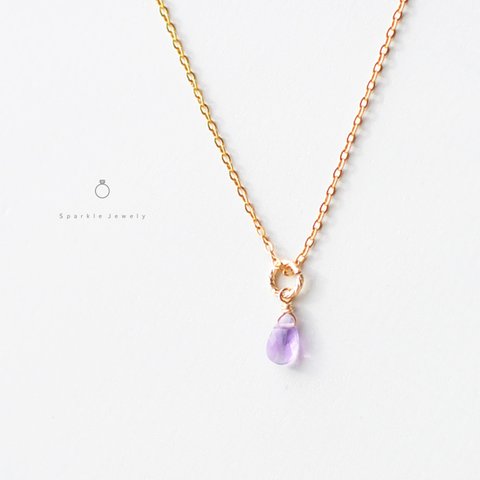 "petit amethyst" neckless（アメジスト・14kgf・ネックレス）