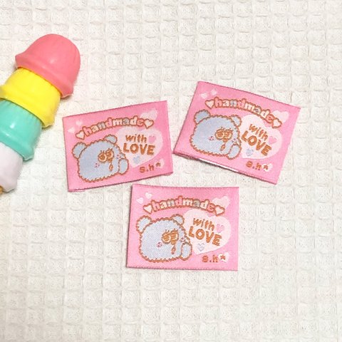 刺繍タグ くまちゃん s.h＊ original