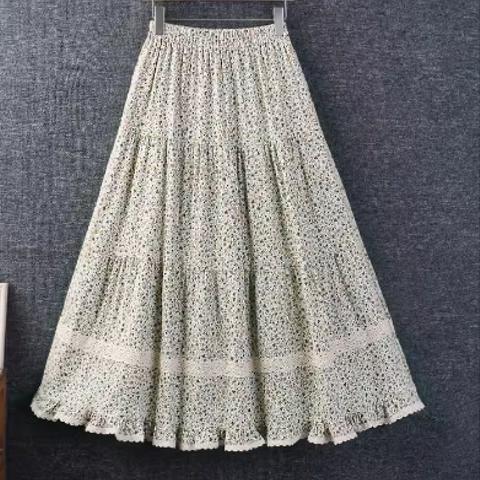 春服の新モデル 甘い 綿麻 ハーフスカート