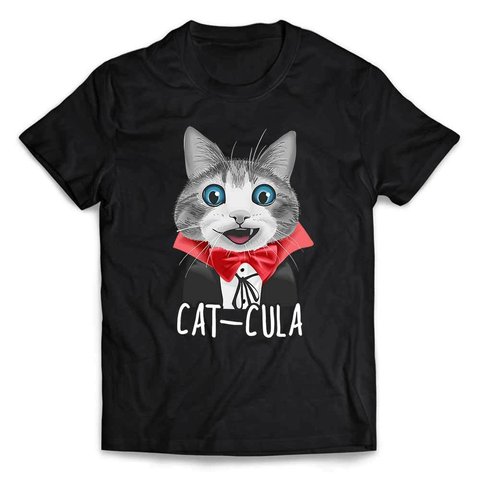 半袖Tシャツ 【猫 ねこ ドラキュラ】 by FOX REPUBLIC