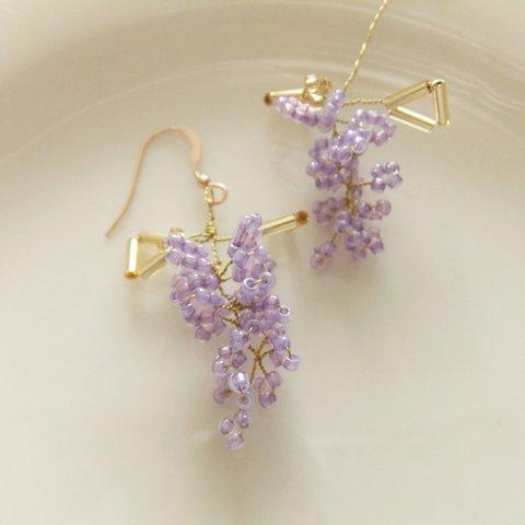 spring 藤紫/ピアス&イヤリング