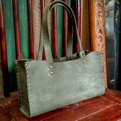 Italianleather MARGOT AIIORO 箱型トートバッグ