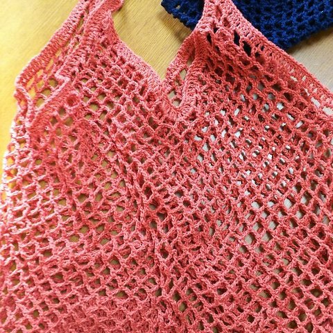 キャミソール型 ネット編みバッグ