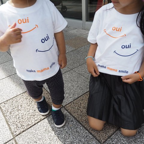 oui oui make mama smile KIDS T-shirt 90サイズ White