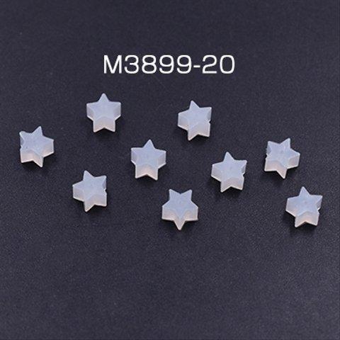 M3899-20  60個   ピアスキャッチ 星型 5×5mm クリア  3×【20ヶ】