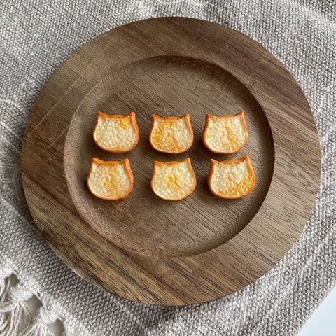 猫パンブローチ（オレンジマーブル）
