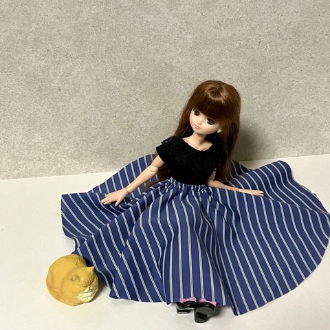 サーキュラースカート☆(ドール服)リカちゃんブライス洋服☆円形スカート