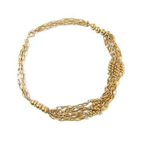 70s Vintage Gold Tone Design Necklace