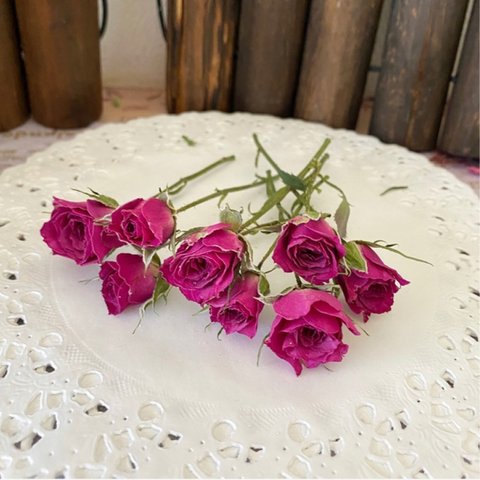 小スプレー薔薇ラブリーリリア5輪小分け❣️ハンドメイド花材ドライフラワー