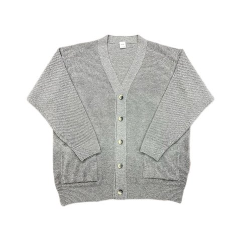 洗えるカシミヤ 畦編みカーディガン size3 (gray)