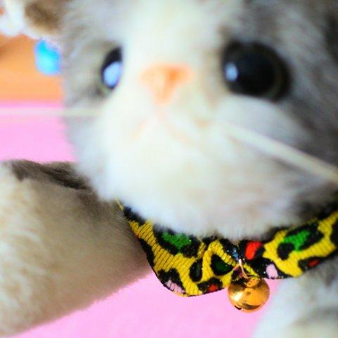 ラメ入り🌠カラフルな豹柄バンダナ🐆💙💟💚保冷剤を入れられるクールバンダナ🐕🍧                 