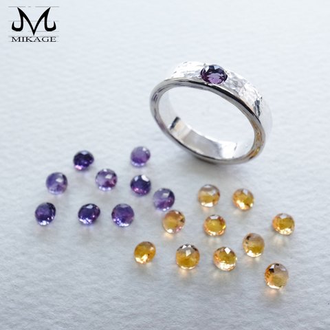 The Simplest Ring+ (with Amethyst or Citrine)