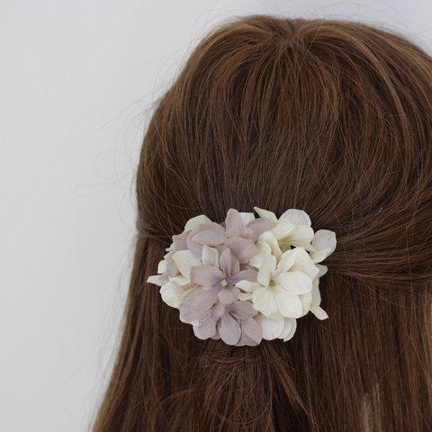 252  紫陽花　ポニーフック　　　　　　　　　　ハイドレンジア　アジサイ　ヘアアクセサリー　