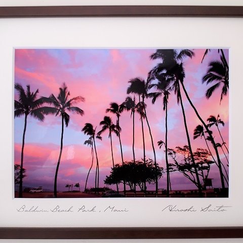 【本格木製額縁入りハワイ写真】BALDWIN BEACH PARK  MAUI