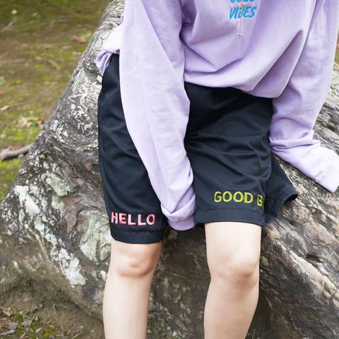 受注生産）パリッと履ける　ショートパンツ　HELLO GOOD BYE