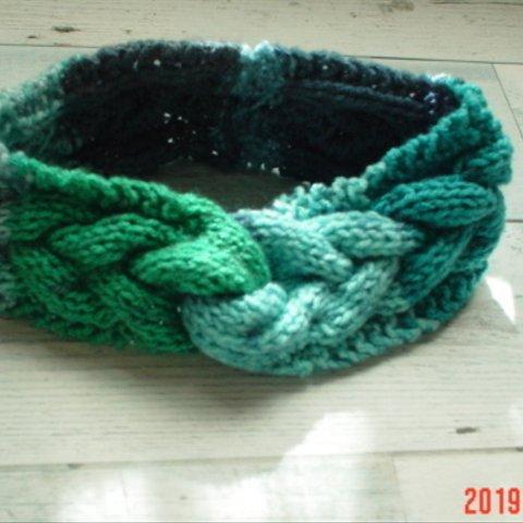 ☆彡ターバン風のカラフルなアラン模様のBraided Headband