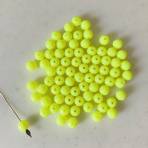 Neon Yellow 8mm Beads