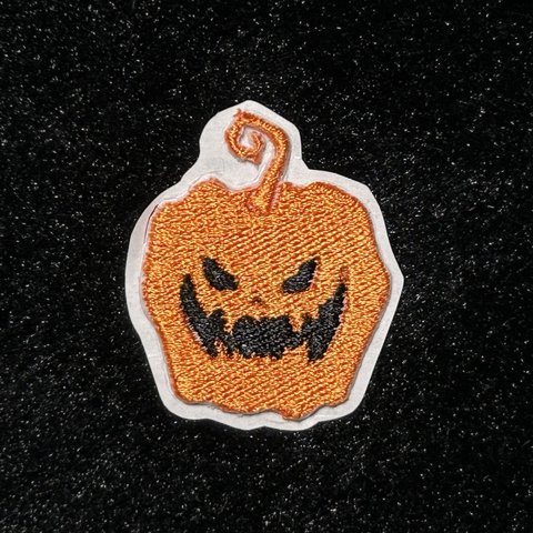 ★刺繍シール／ステッカー★　ハロウィン　ジャック・オ・ランタン　カボチャ