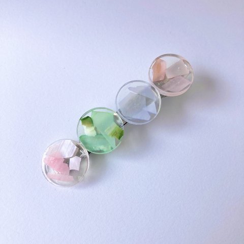 【1点のみ】ヘアクリップ　夏　レジン