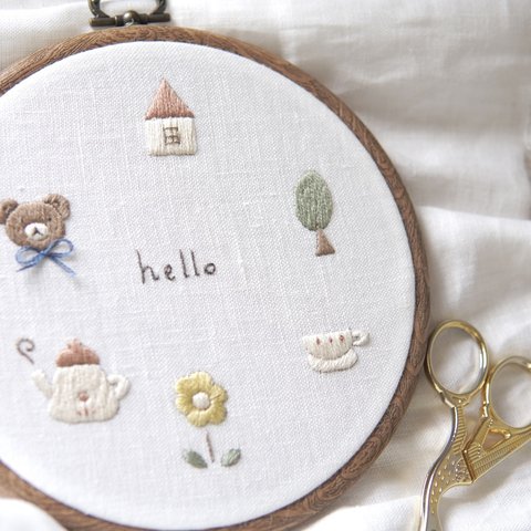 【刺繍キット】くまのティータイム🐻🫖