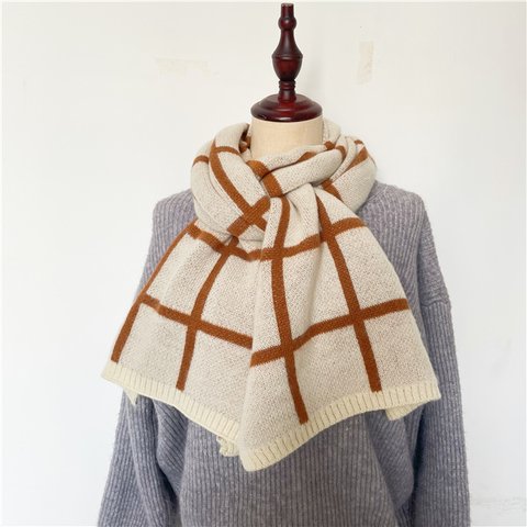 冬のマフラー、編みのマフラー、毛糸のマフラー、柔らかいマフラー、可愛いマフラー