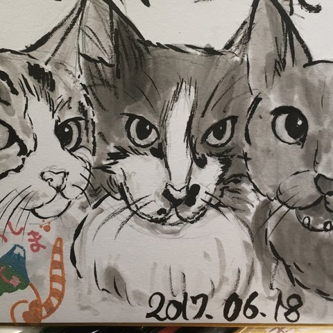 似顔絵 オーダー ペット 