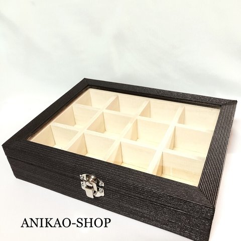 【21.2×16.5cm】木製アクセサリーケース *m82