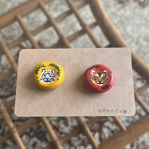 ガオガオ🐅虎とホワイトタイガーの箸置き2点セット