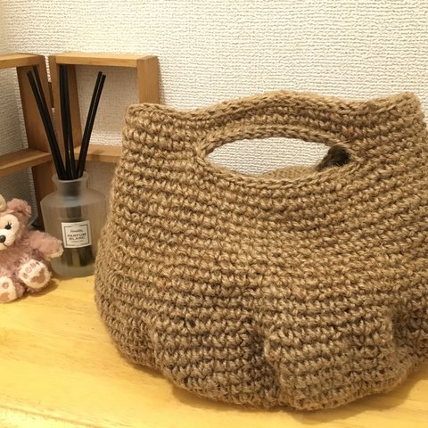 受注制作！シンプルでかわいい麻糸バッグ