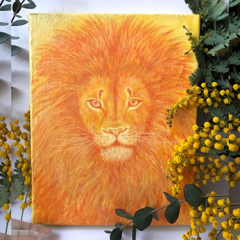 yellow lion【キャンバス・アート】