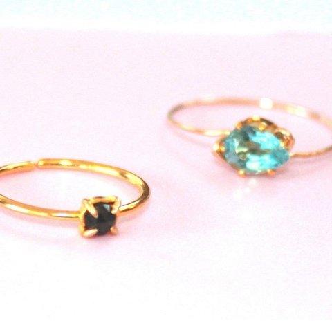 PREMIUM k10 ring × 2点 set -precious stones-