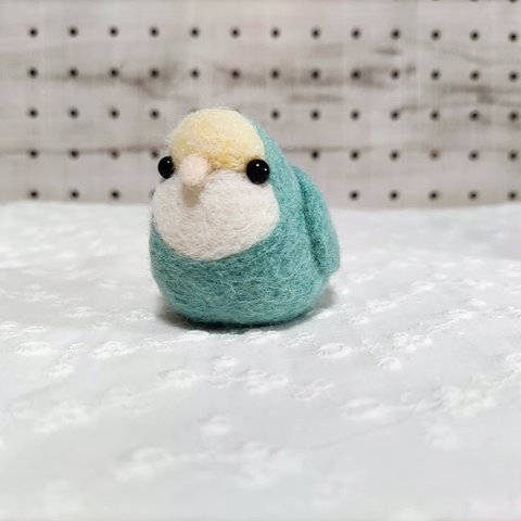 コザクラインコ・ミント（羊毛フェルト）