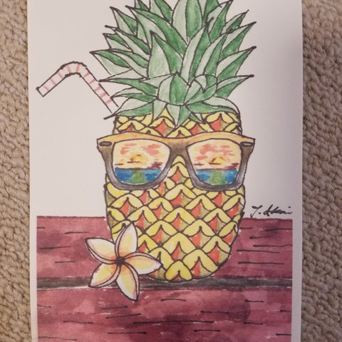 ハワイポストカード　pineapple