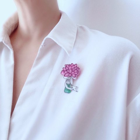 【チューリップ】single bouquet　ブローチ