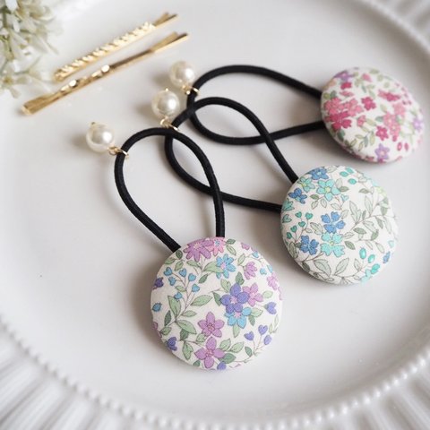 【5color/2size】 Hair Button Petit Flower＊再…販