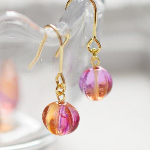 飴粒 cassis&orange ピアス/イヤリング