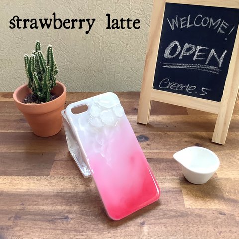 いちごラテ🍓スマホケース【全機種対応】