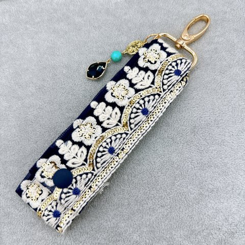 インド刺繍リボンのなんでもホルダー　ロング