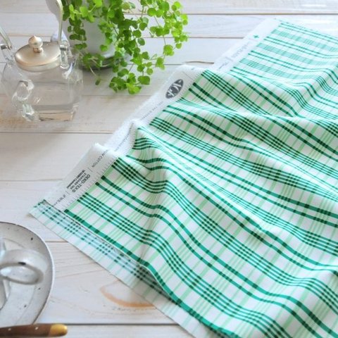 生地 Happy Plaid Vert  -PLD701 ART GALLERY FABRICS