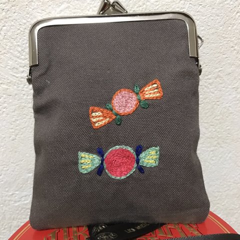 受注製作_キャンディーパーティ(ミニがま口、刺繍)