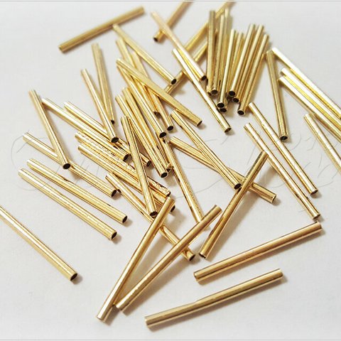 ★154Ｐ209-P4【約45個】銅製高品質 パイプパーツ スティック金具★