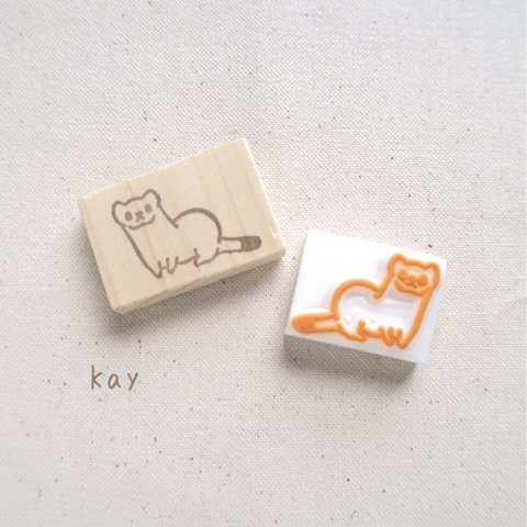 森の動物シリーズ✳︎オコジョはんこ