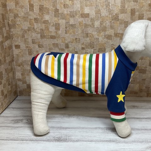 再販犬服ラグラン袖トップス