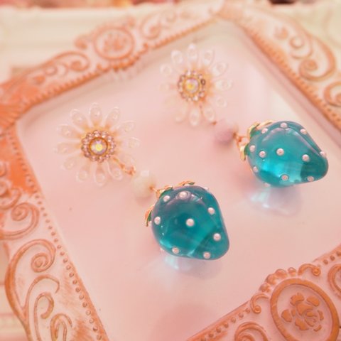 ブルーハワイ♡ストロベリー ピアス/イヤリング