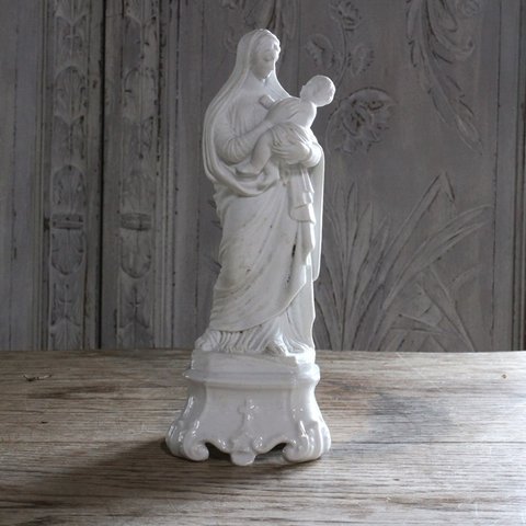 フランス　19世紀　ビスクの聖母子像　6679