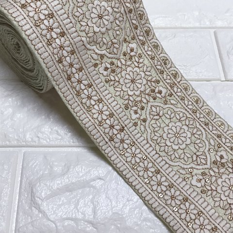 11cm幅　インド刺繍リボン