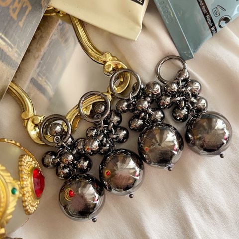 2pcs)2528)メタルタッセル)gunmetal)#5p