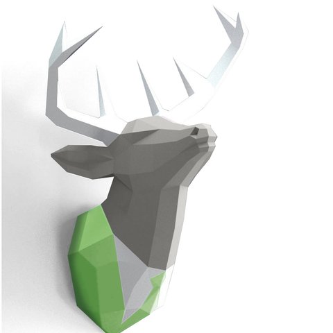 【壁掛けインテリア】スーツの鹿さん DIY 動物 ペーパークラフト