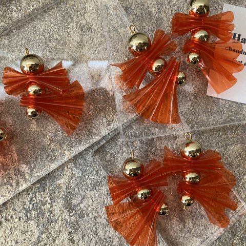 【在庫限り‼️売り切りセール‼️】PVC charm 【orange×gold】