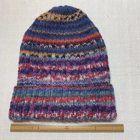 🧶子ども用 世界でひとつの毛糸の帽子 手編み カラフルMIX ドイツ製 毛糸 opal sockenwolle